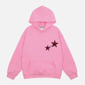 Aelfric Eden Star Print Color Contrast Hoodie